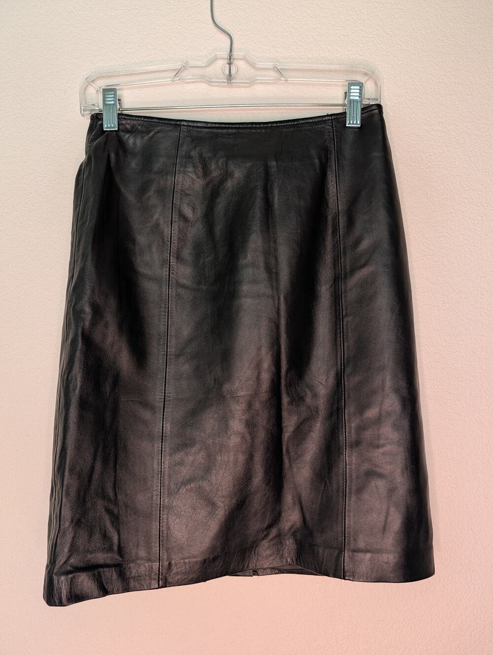 Apt 9 Genuine Soft Leather Black Pencil Skirt 4 Chic Edgy Western Rodeo Festival
